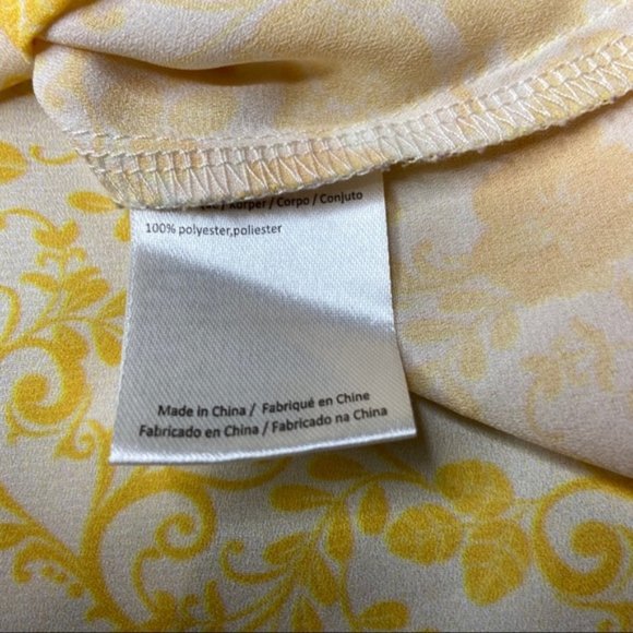 One September Yellow Euphemia Peasant Tunic Top XS - Picture 9 of 10